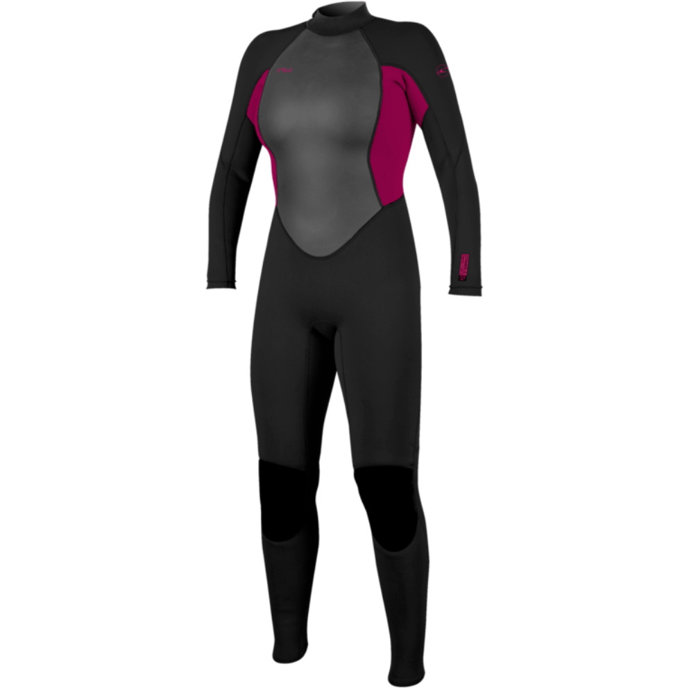 2026 O'Neill Womens Reactor-2 3/2mm Back Zip Wetsuit 5042B - Black / Punk Pink